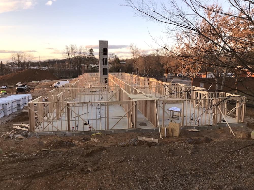 foundation of new building